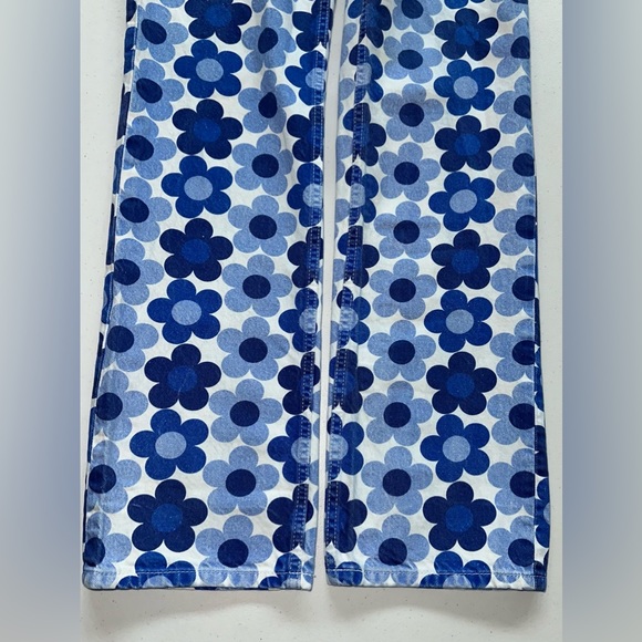 ZARA Straight leg Floral Print Jeans Size 2 - Picture 11 of 13